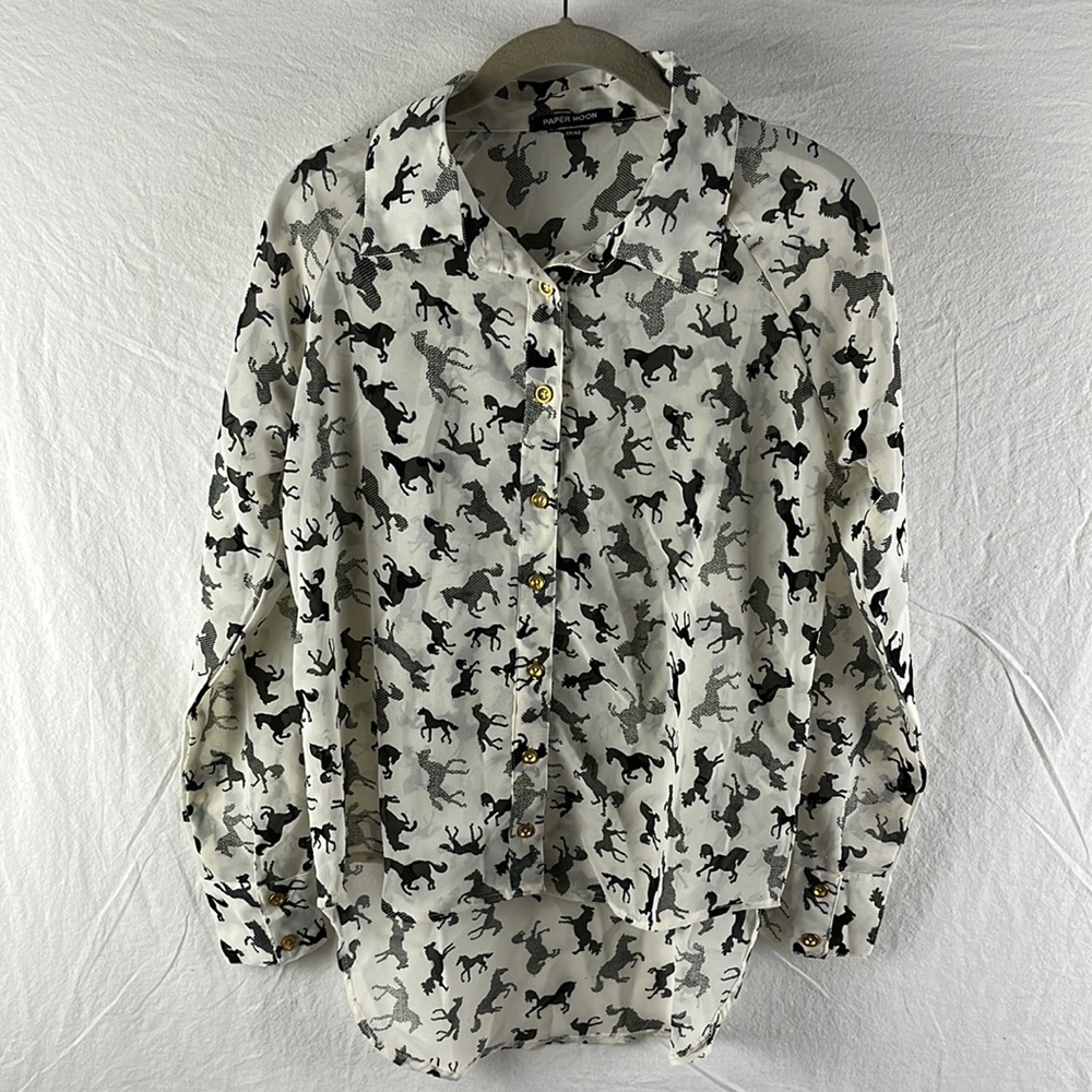 Paper Moon Sheer/Chiffon Blouse Size XS
